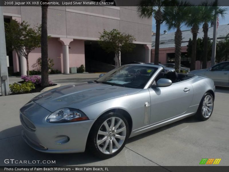 Liquid Silver Metallic / Charcoal 2008 Jaguar XK XK8 Convertible