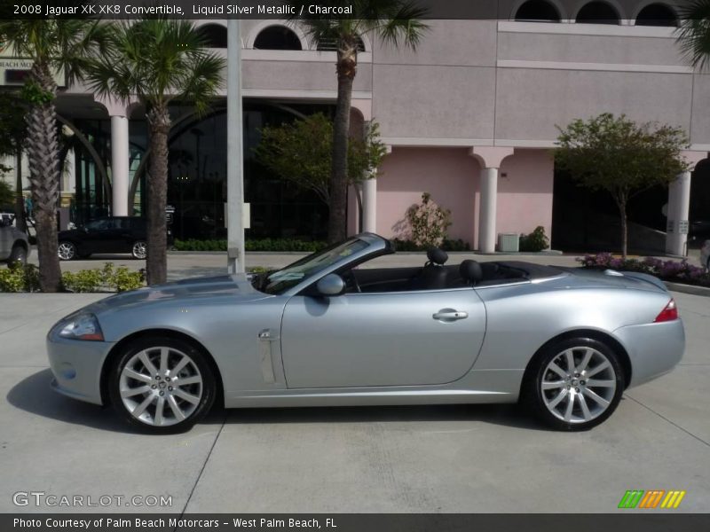 Liquid Silver Metallic / Charcoal 2008 Jaguar XK XK8 Convertible