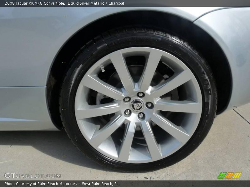 Liquid Silver Metallic / Charcoal 2008 Jaguar XK XK8 Convertible