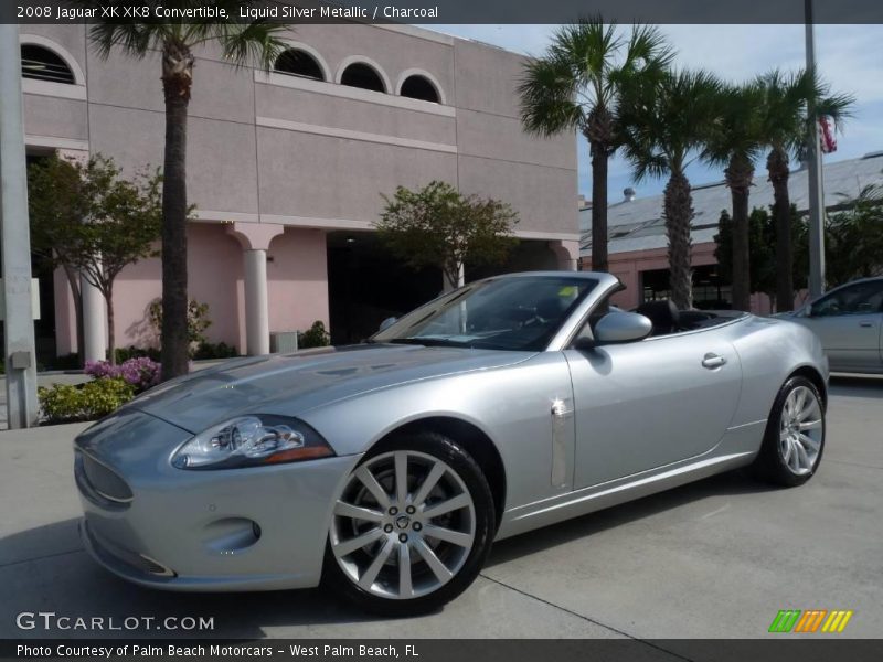 Liquid Silver Metallic / Charcoal 2008 Jaguar XK XK8 Convertible