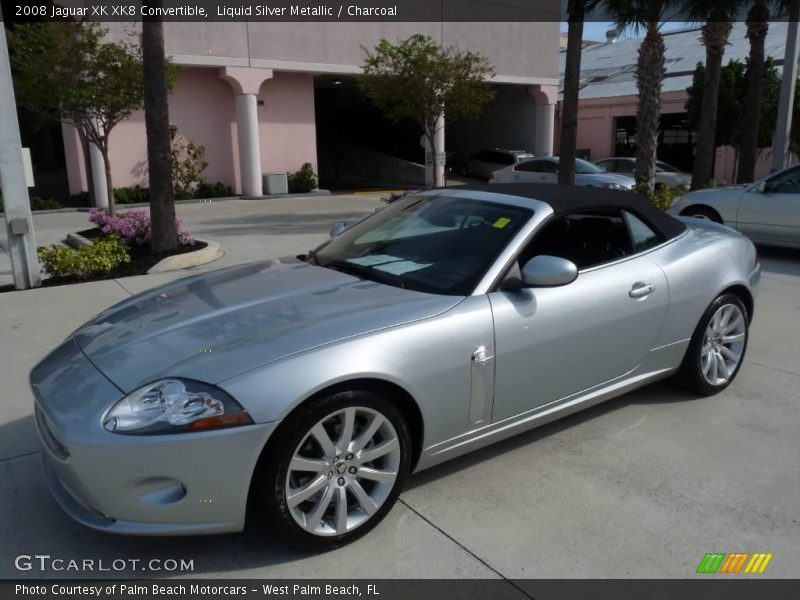 Liquid Silver Metallic / Charcoal 2008 Jaguar XK XK8 Convertible