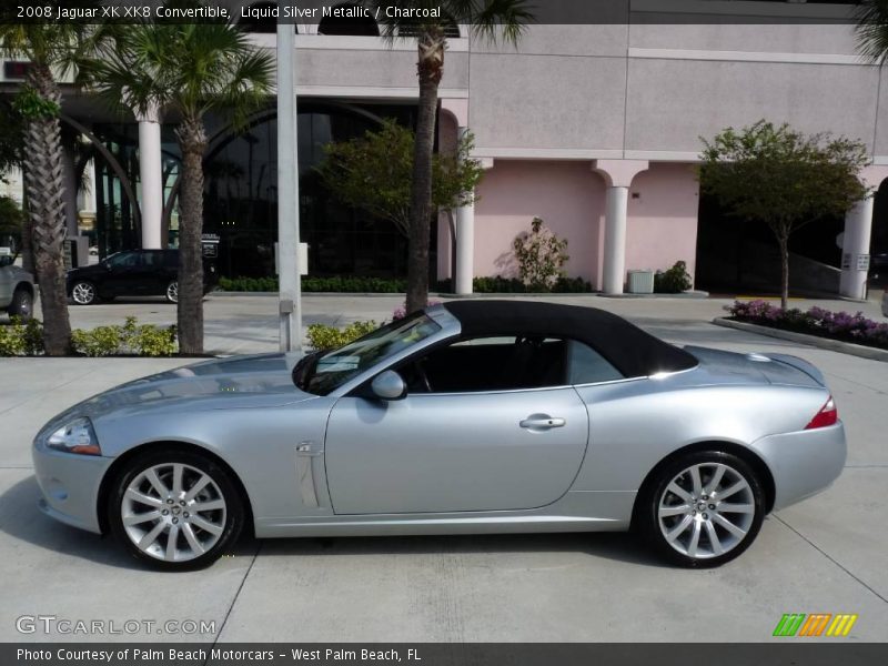 Liquid Silver Metallic / Charcoal 2008 Jaguar XK XK8 Convertible