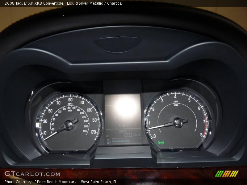 Liquid Silver Metallic / Charcoal 2008 Jaguar XK XK8 Convertible