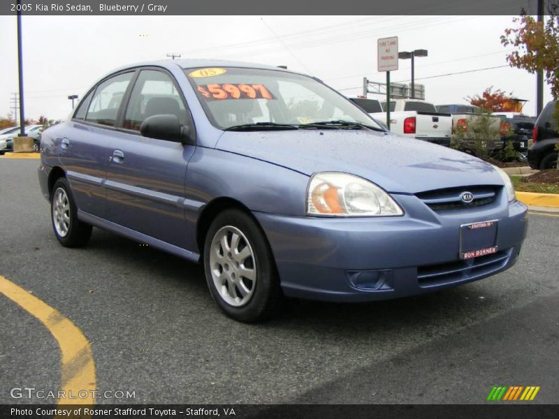 Blueberry / Gray 2005 Kia Rio Sedan