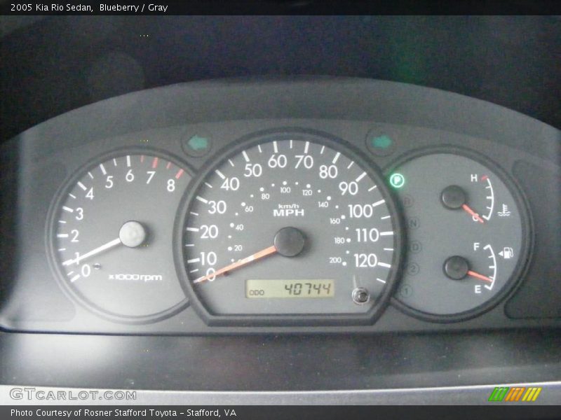 Blueberry / Gray 2005 Kia Rio Sedan