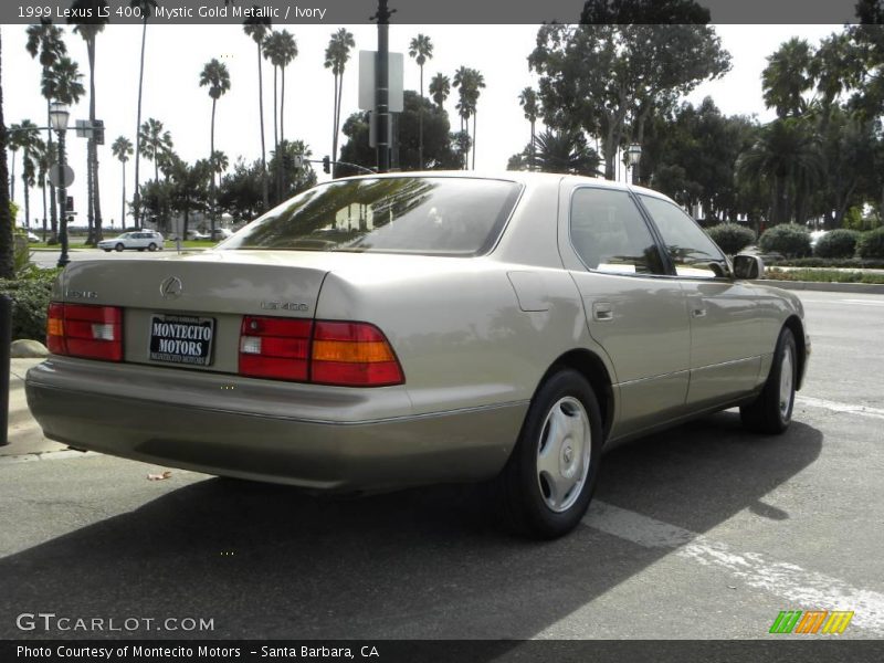 Mystic Gold Metallic / Ivory 1999 Lexus LS 400