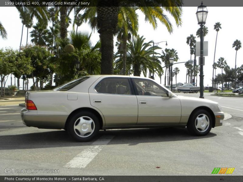 Mystic Gold Metallic / Ivory 1999 Lexus LS 400