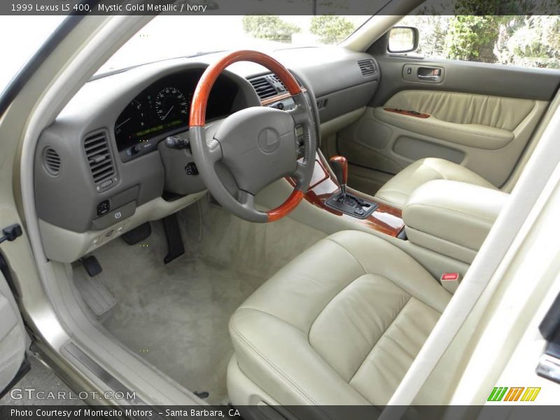 Mystic Gold Metallic / Ivory 1999 Lexus LS 400