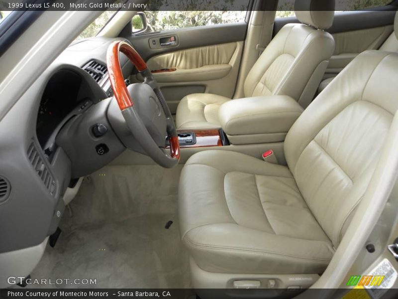 Mystic Gold Metallic / Ivory 1999 Lexus LS 400