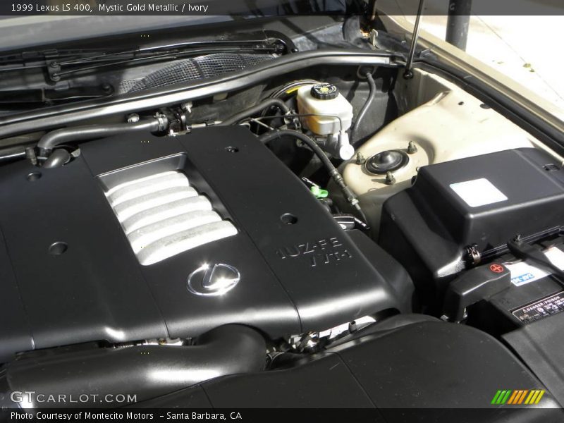 Mystic Gold Metallic / Ivory 1999 Lexus LS 400