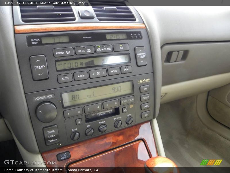 Mystic Gold Metallic / Ivory 1999 Lexus LS 400