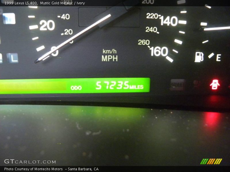 Mystic Gold Metallic / Ivory 1999 Lexus LS 400