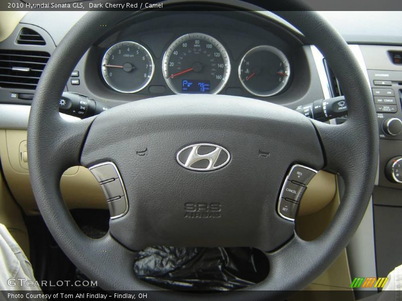 Dark Cherry Red / Camel 2010 Hyundai Sonata GLS