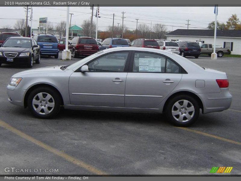 Radiant Silver / Gray 2010 Hyundai Sonata GLS