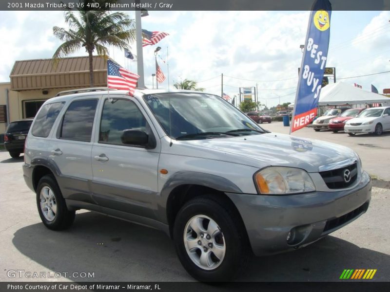 Platinum Metallic / Gray 2001 Mazda Tribute ES V6 4WD