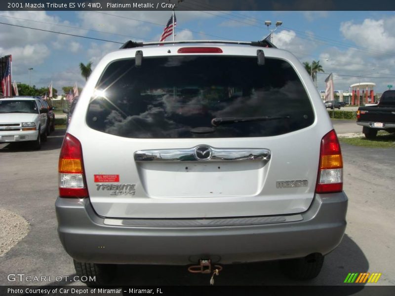 Platinum Metallic / Gray 2001 Mazda Tribute ES V6 4WD