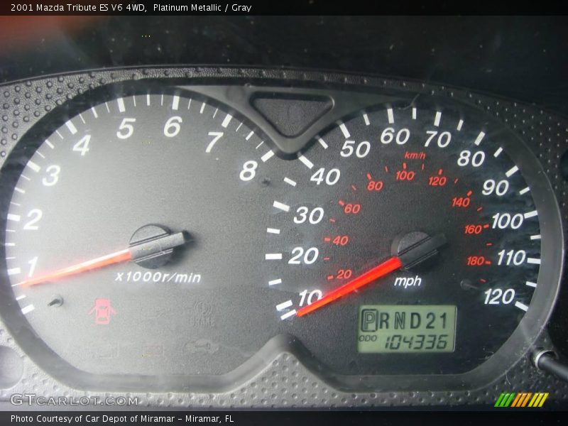 Platinum Metallic / Gray 2001 Mazda Tribute ES V6 4WD