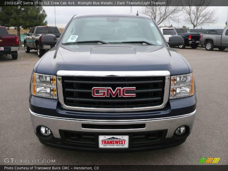 Midnight Blue Metallic / Dark Titanium/Light Titanium 2009 GMC Sierra 1500 SLE Crew Cab 4x4