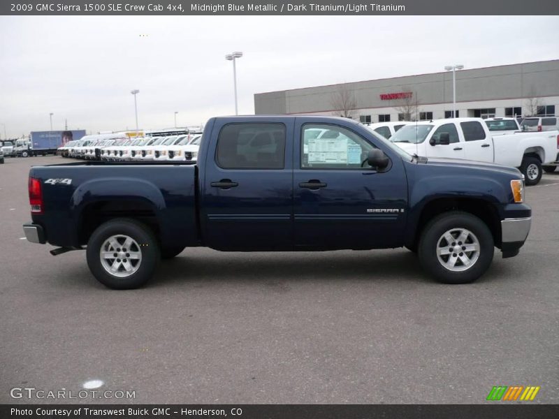 Midnight Blue Metallic / Dark Titanium/Light Titanium 2009 GMC Sierra 1500 SLE Crew Cab 4x4