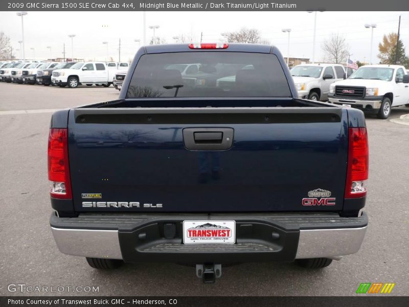Midnight Blue Metallic / Dark Titanium/Light Titanium 2009 GMC Sierra 1500 SLE Crew Cab 4x4