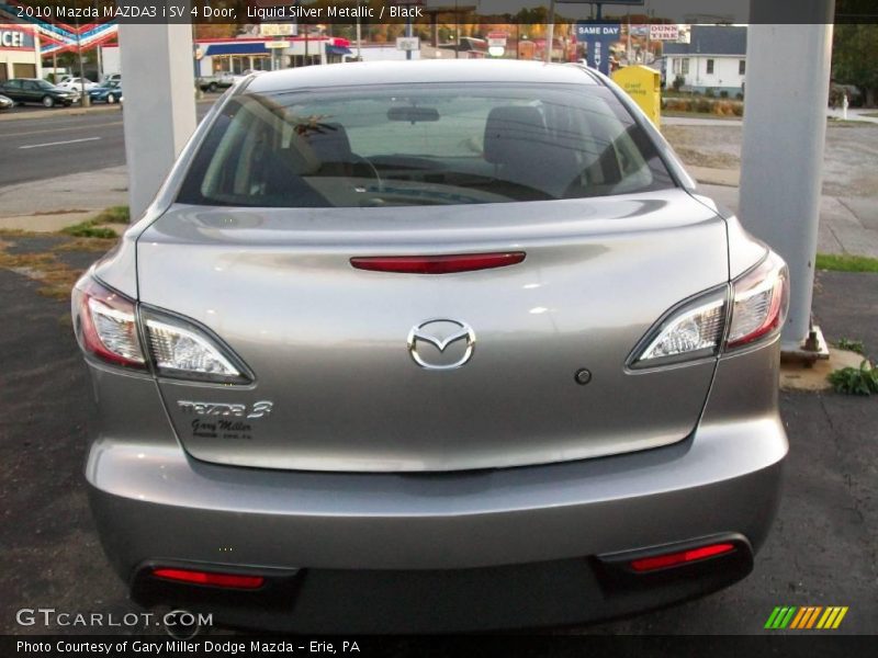Liquid Silver Metallic / Black 2010 Mazda MAZDA3 i SV 4 Door
