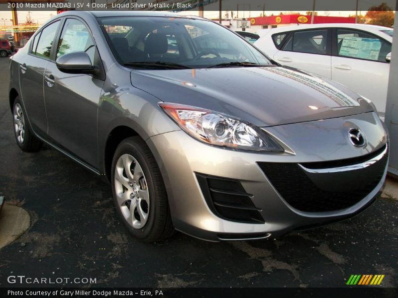 Liquid Silver Metallic / Black 2010 Mazda MAZDA3 i SV 4 Door