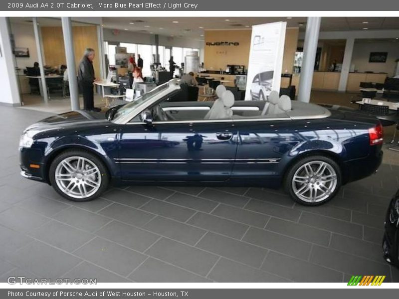 Moro Blue Pearl Effect / Light Grey 2009 Audi A4 2.0T Cabriolet