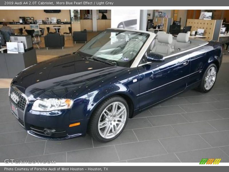 Moro Blue Pearl Effect / Light Grey 2009 Audi A4 2.0T Cabriolet