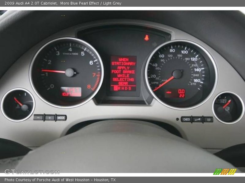 Moro Blue Pearl Effect / Light Grey 2009 Audi A4 2.0T Cabriolet