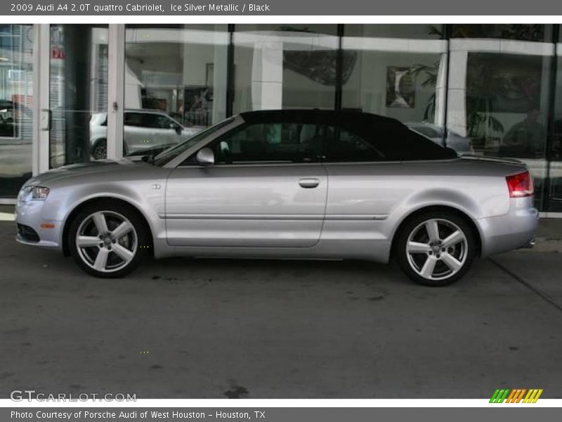 Ice Silver Metallic / Black 2009 Audi A4 2.0T quattro Cabriolet