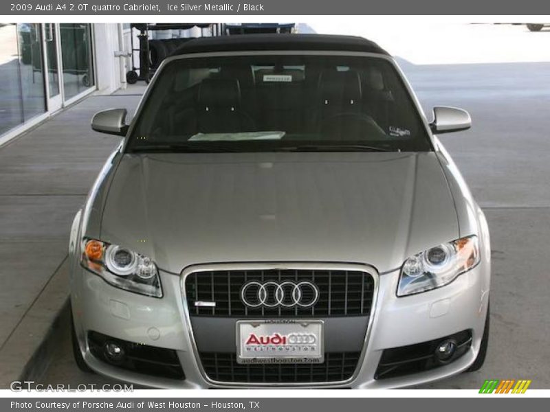 Ice Silver Metallic / Black 2009 Audi A4 2.0T quattro Cabriolet