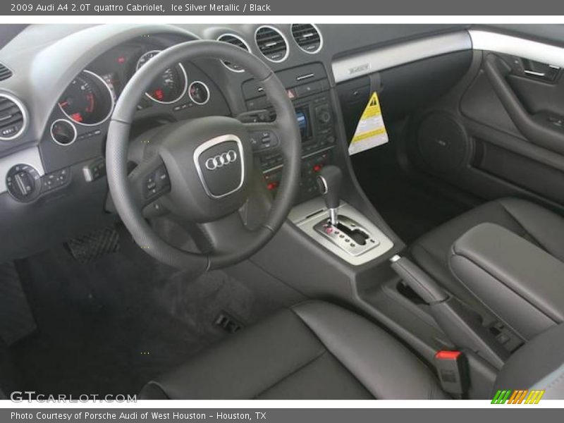 Ice Silver Metallic / Black 2009 Audi A4 2.0T quattro Cabriolet