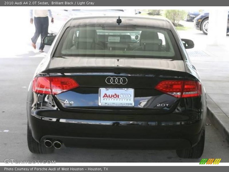 Brilliant Black / Light Gray 2010 Audi A4 2.0T Sedan