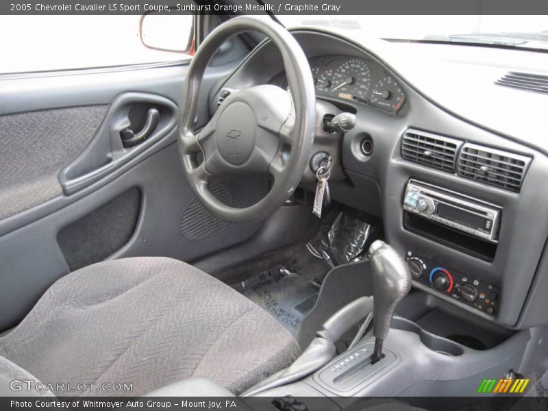 Sunburst Orange Metallic / Graphite Gray 2005 Chevrolet Cavalier LS Sport Coupe