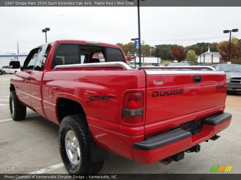 Flame Red / Mist Gray 1997 Dodge Ram 1500 Sport Extended Cab 4x4
