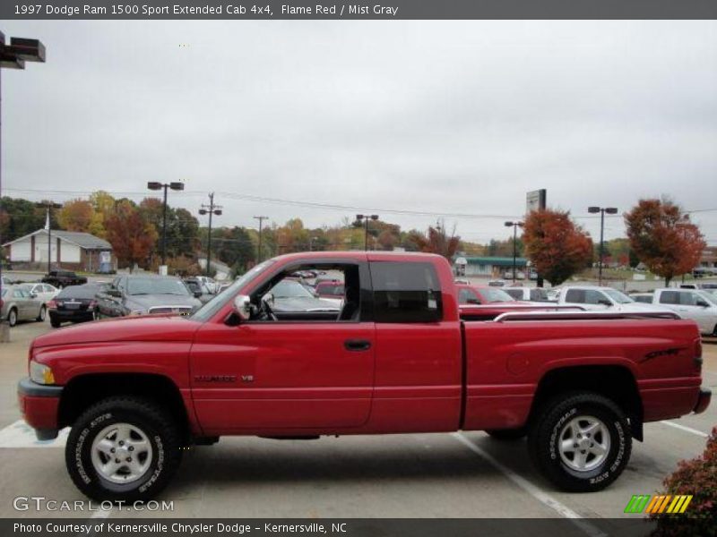 Flame Red / Mist Gray 1997 Dodge Ram 1500 Sport Extended Cab 4x4