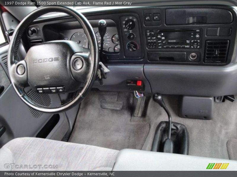 Flame Red / Mist Gray 1997 Dodge Ram 1500 Sport Extended Cab 4x4