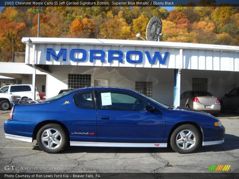 Superior Blue Metallic / Ebony Black 2003 Chevrolet Monte Carlo SS Jeff Gordon Signature Edition