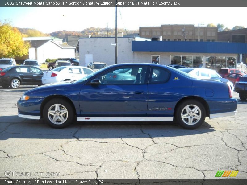 Superior Blue Metallic / Ebony Black 2003 Chevrolet Monte Carlo SS Jeff Gordon Signature Edition