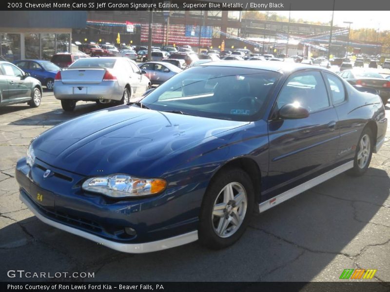Superior Blue Metallic / Ebony Black 2003 Chevrolet Monte Carlo SS Jeff Gordon Signature Edition