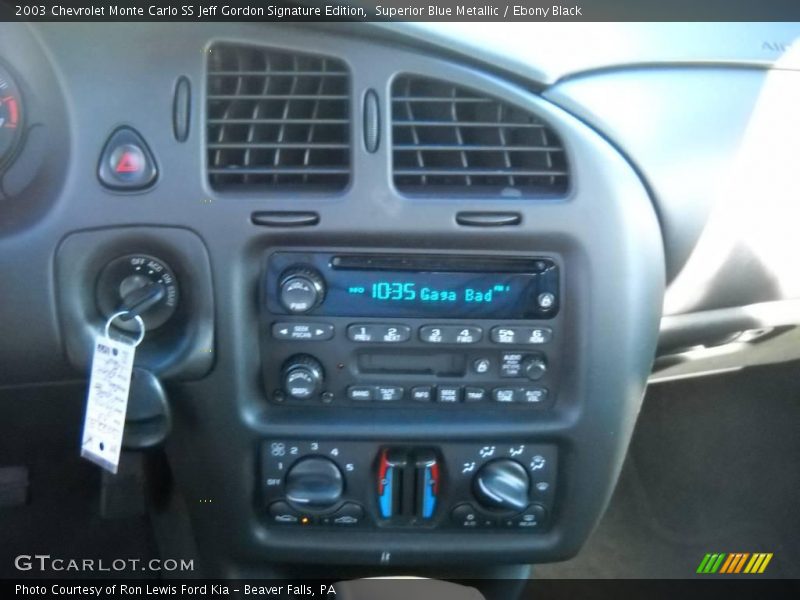 Superior Blue Metallic / Ebony Black 2003 Chevrolet Monte Carlo SS Jeff Gordon Signature Edition