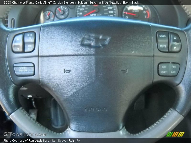 Superior Blue Metallic / Ebony Black 2003 Chevrolet Monte Carlo SS Jeff Gordon Signature Edition