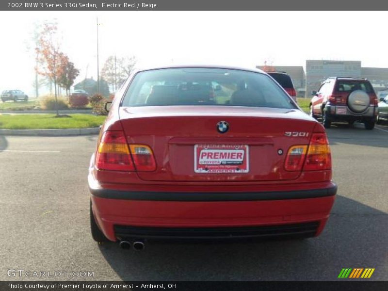 Electric Red / Beige 2002 BMW 3 Series 330i Sedan