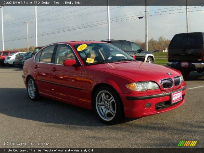 Electric Red / Beige 2002 BMW 3 Series 330i Sedan