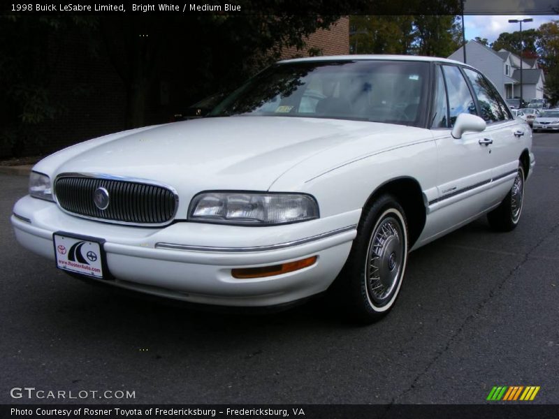 Bright White / Medium Blue 1998 Buick LeSabre Limited