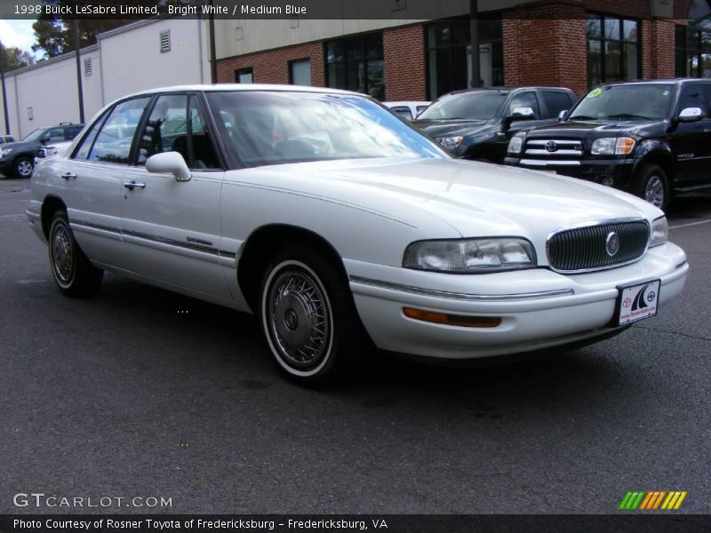 Bright White / Medium Blue 1998 Buick LeSabre Limited