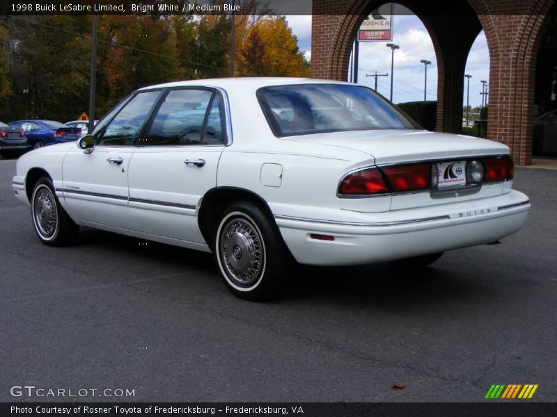 Bright White / Medium Blue 1998 Buick LeSabre Limited
