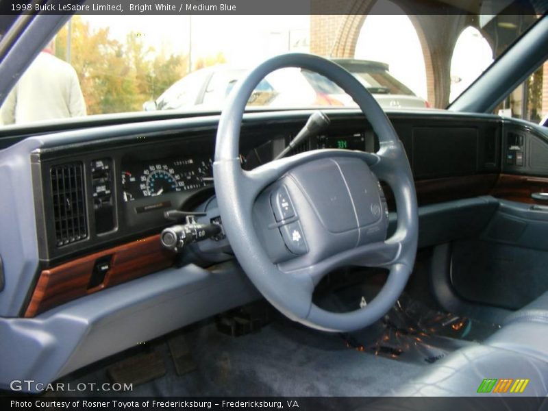 Bright White / Medium Blue 1998 Buick LeSabre Limited