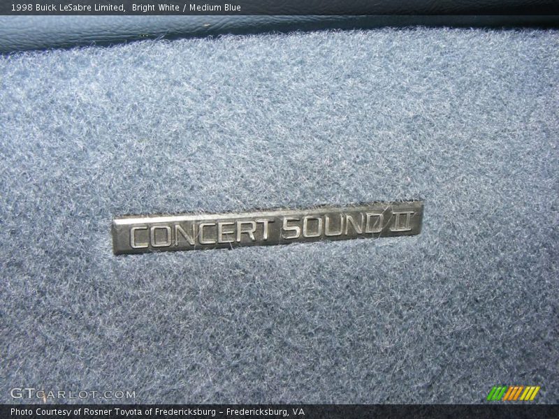 Bright White / Medium Blue 1998 Buick LeSabre Limited