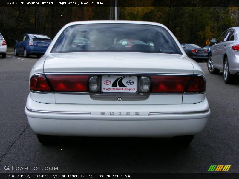 Bright White / Medium Blue 1998 Buick LeSabre Limited